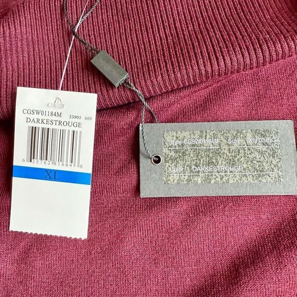 NWT Cable & Gauge Burgundy Off The Shoulder Strappy Sweater - Picture 8 of 16